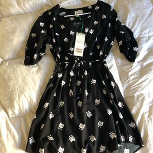Cat Print - Dress